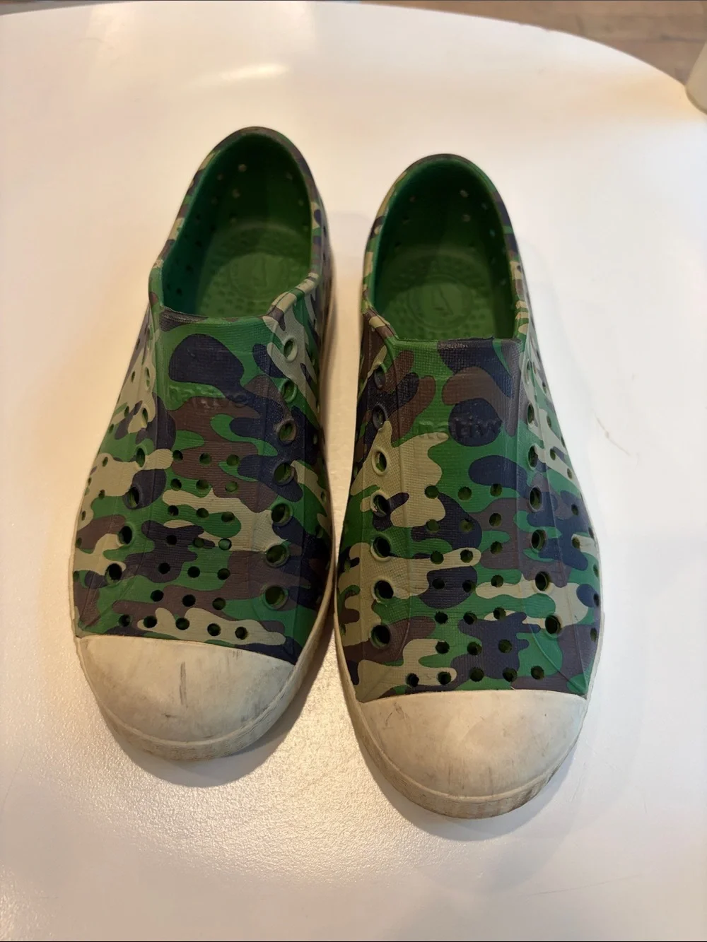 Green Camo Boys Natives Shoes